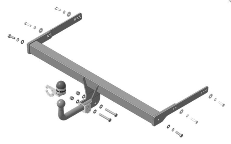 92305-A Фаркоп Motodor Skoda Karoq; 2020 - н.в. (оцинк. Шар) (без электрики)