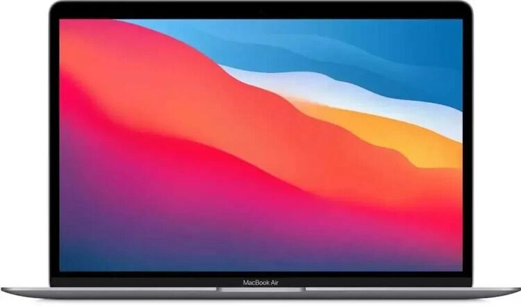 Apple MacBook Air Ноутбук 13.3", Apple M1 (3.2 ГГц), RAM 8 ГБ 256 ГБ, Apple M1, macOS, (MGN63SA/A), серый, Русская раскладка